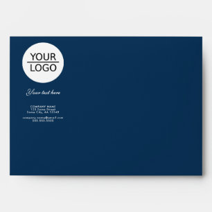 Add your Logo with Custom Text Promotion Blue Envelope