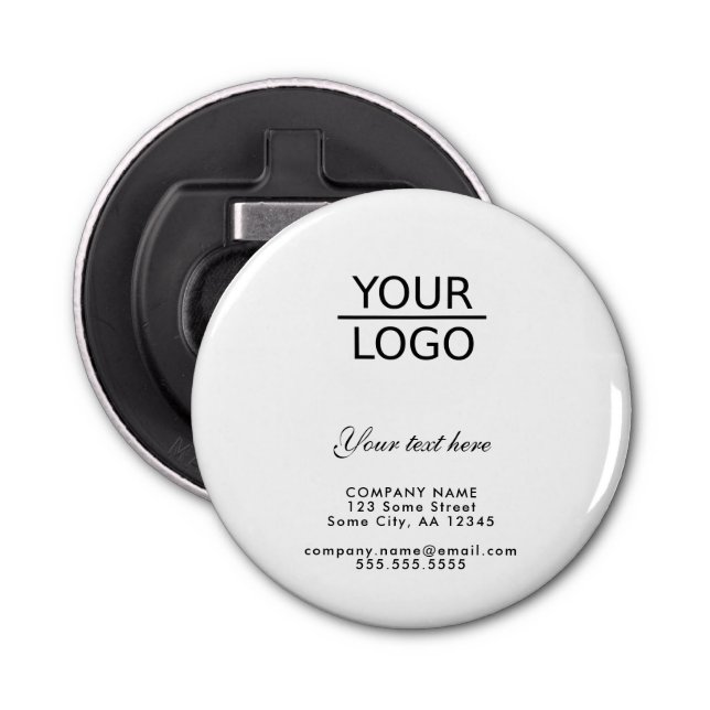 Add your Logo with Custom Text Promotion Bottle Opener (Front)