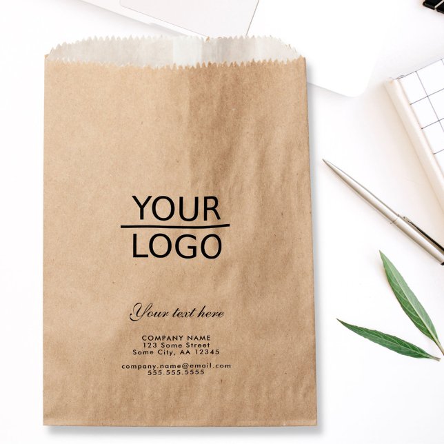 Add your Logo with Custom Text Promotion Kraft Favour Bag (Creator Uploaded)