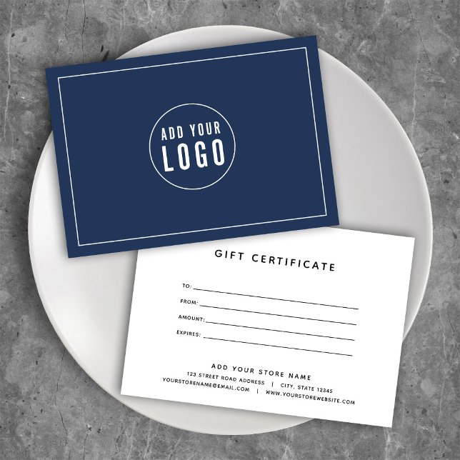 Add Your Logo with Editable Colour Gift Certificat (Creator Uploaded)