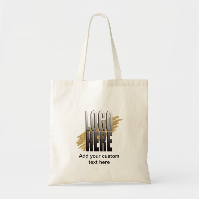 Add Your Logo with Text Tote Bag (Front)