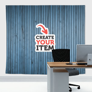Add your logo Wood panels Zoom Backdrop Blue Tapestry