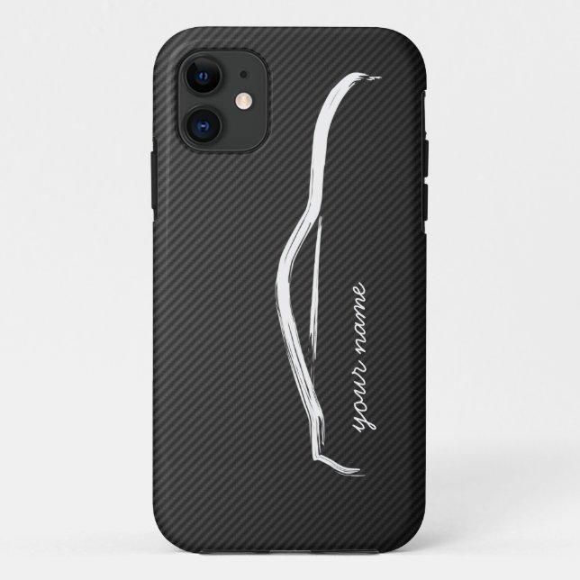 add your name - 350Z White Silhouette Logo Case-Mate iPhone Case (Back)