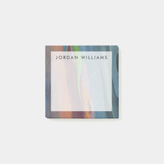 Add Your Name | Abstract Of Rainbow Gum Tree Post-it Notes (Front)