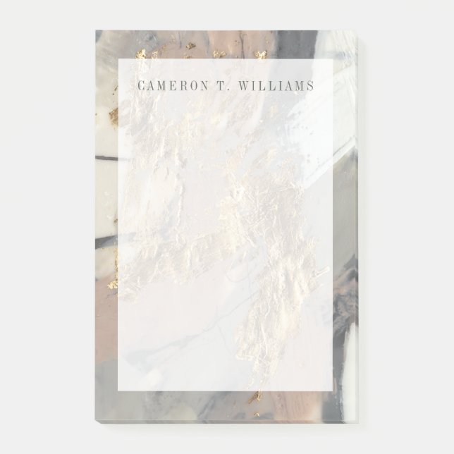 Add Your Name | Add Your Name | Golden Blush Post-it Notes (Front)