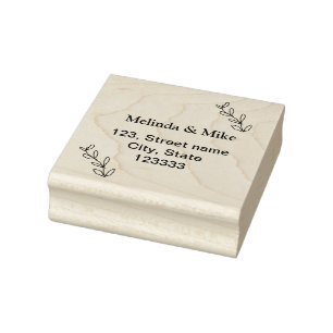 Add your name address City State postal custom sim Rubber Stamp