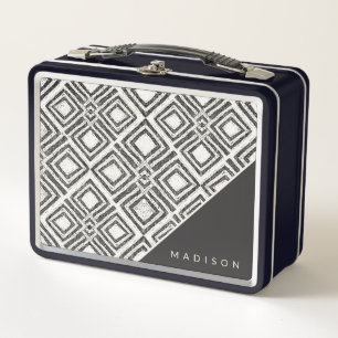 Add Your Name African Wild Pattern Metal Lunch Box