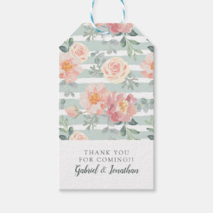 Add Your Name Alicia Rose Stripe Pattern Gift Tags