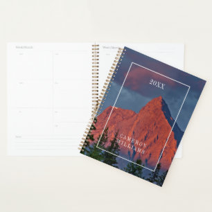 Add Your Name Alpenglow On The Canadian Rockies Planner