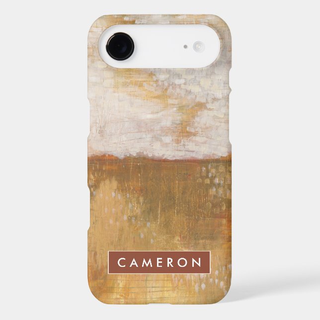 Add Your Name | Amber Horizon Abstract Print Case-Mate iPhone Case (Back)
