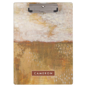 Add Your Name Amber Horizon Abstract Print Clipboard