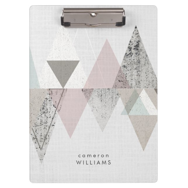 Add Your Name | Amuse II | Geometric Modern Clipboard (Front)