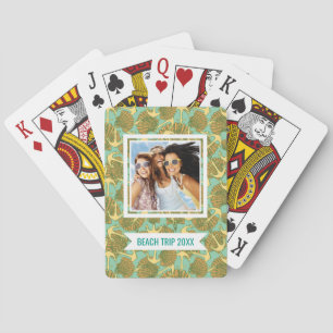 Add Your Name Anchor And Shells In Vintage Style Playing Cards