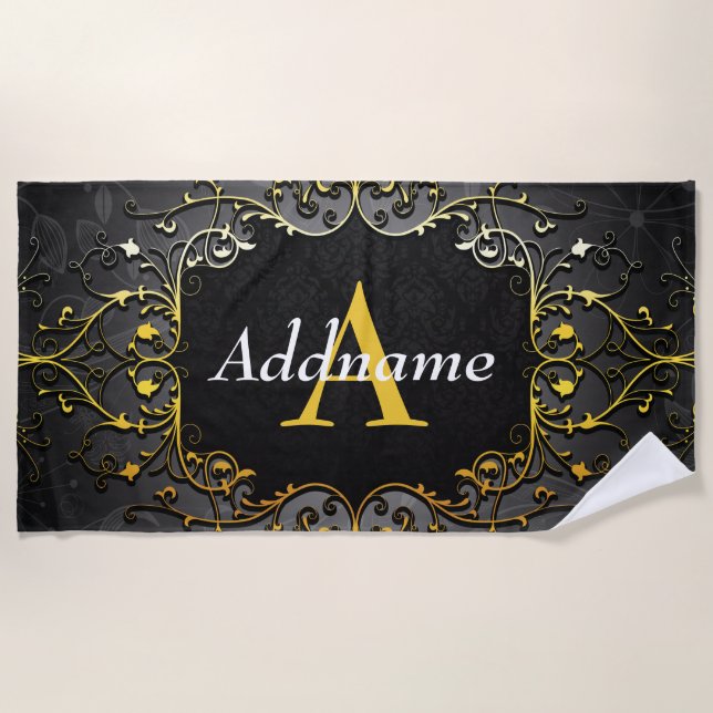 Add your name and initial beach towel (Front)