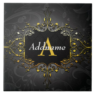 Add your name and initial ceramic tile