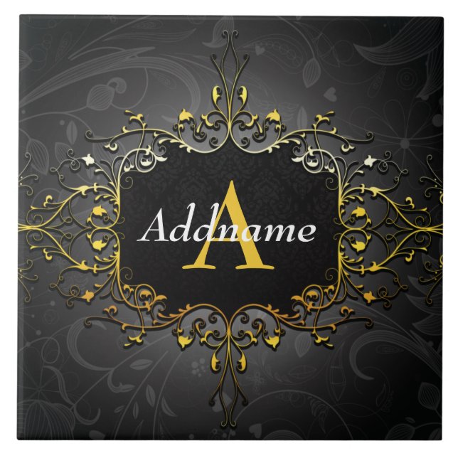 Add your name and initial ceramic tile (Front)