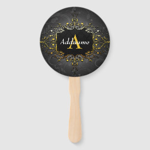 Add your name and initial hand fan
