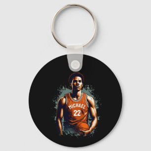 Add Your Name And Number basketball player Custom Key Ring