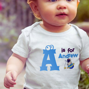 Add your name Baby Boy Letter is for name  T-Shirt