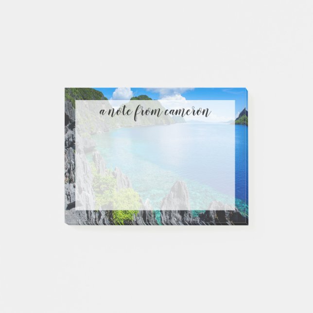 Add Your Name | Bacuit Archipelago Seascape Post-it Notes (Front)