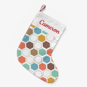 Add Your Name Bee Hive Module Pattern Small Christmas Stocking