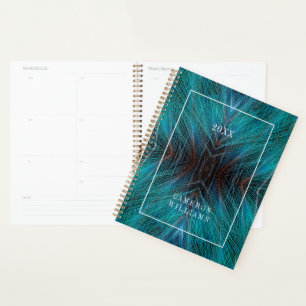 Add Your Name   Bird Of Paradise Fractal Feather Planner