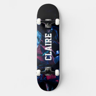 Add Your Name Black Dark Cool Skateboard