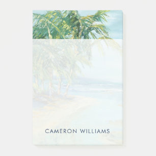 Add Your Name Blue Coastal Lagoon Post-it Notes