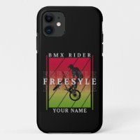Add Your Name BMX Freestyle Rider on Red Green T-