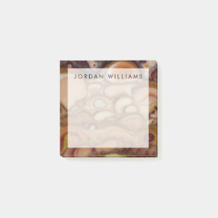 Add Your Name Brown Spotted Onyx Post-it Notes
