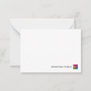 Add Your Name Business Company Logo Minimalistic Card