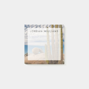 Add Your Name Cactus In Desert Scenic Post-it Notes