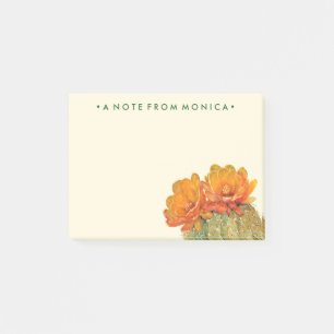 Add Your Name   Cactus Orange Blossoms Post-it Notes