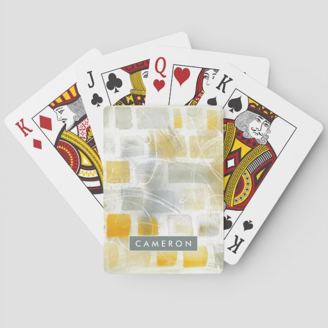 Add Your Name | Caracalla I Abstract Print Playing Cards (Back)