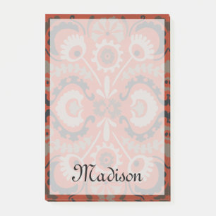 Add Your Name Cinnabar Suzani I Post-it Notes