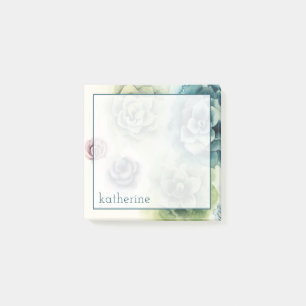 Add Your Name Cluster of Succulents Post-it Notes