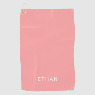 Add Your Name   Coral Golf Towel