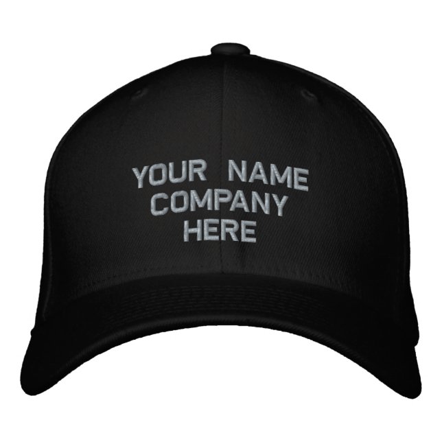 Add Your Name Custom Text Colour Embroidered Cap (Front)
