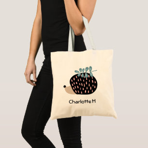 Add Your name Cute Hedgehog Tote Bag