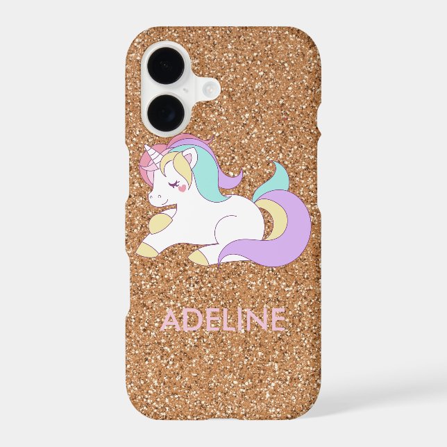 Add Your Name Cute Magical Unicorn Personalized (Back)