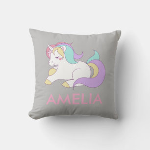Add Your Name Cute Unicorn Personalized Cushion