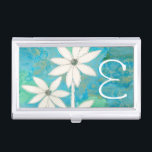 Add Your Name | Dainty Daisies II Business Card Holder<br><div class="desc">Floral</div>
