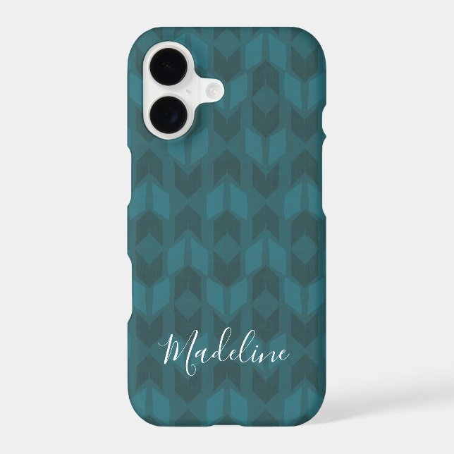 Add Your Name | Dark Teal Pattern (Back)