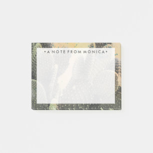 Add Your Name Desert Cactus Green Splatter Post-it Notes