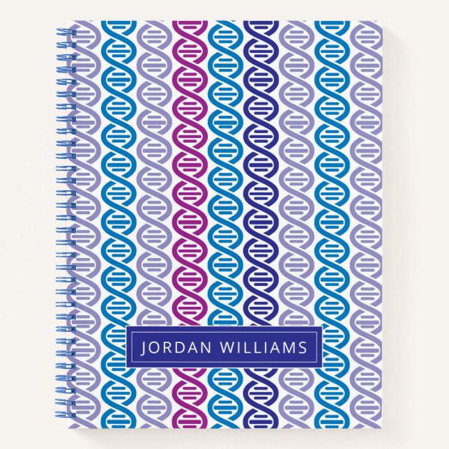 Add Your Name | DNA Pattern Notebook (Front)