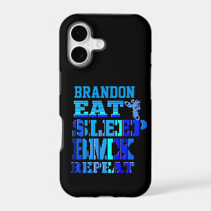 Add Your Name Eat Sleep BMX Repeat Blue 
