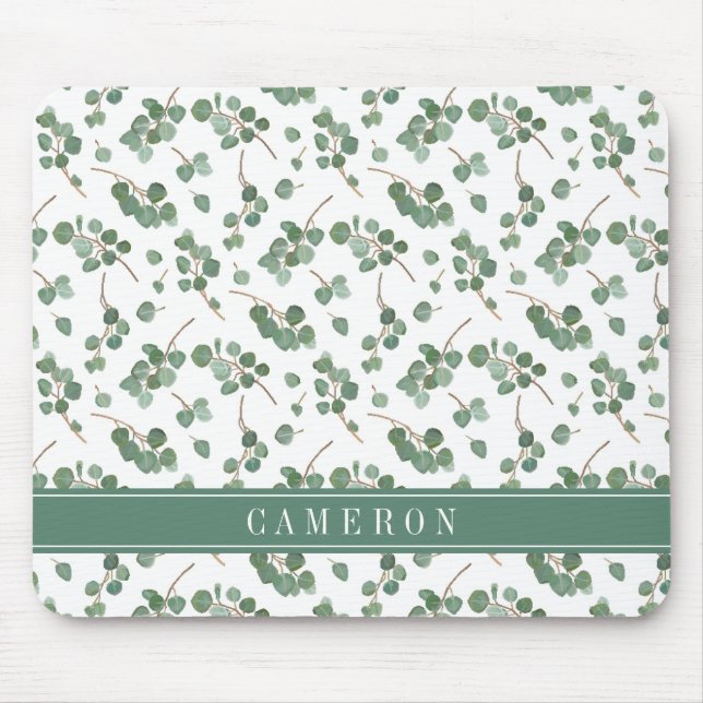 Add Your Name | Eucalyptus Silver Dollar Mouse Pad (Front)
