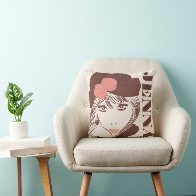Add Your Name | Fashion Girl Cushion (Chair)