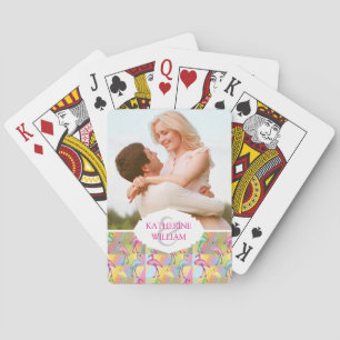 Add Your Name Flamingo Parade Playing Cards