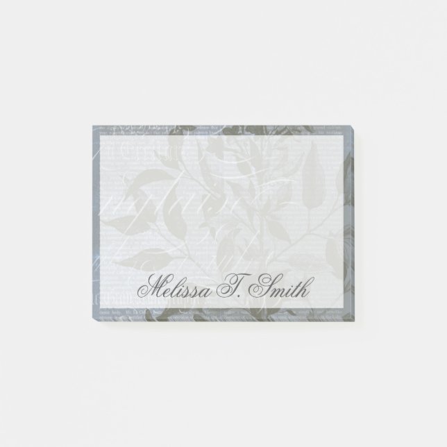Add Your Name | Fleur de Bleu I Post-it Notes (Front)